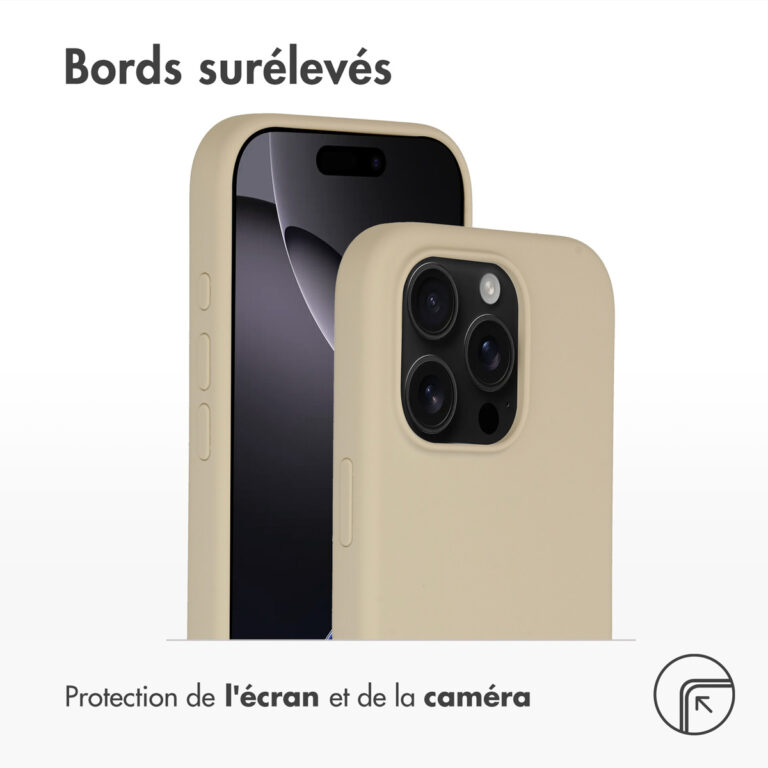 Accezz Liquid Silicone Backcover met MagSafe Apple iPhone 16 Pro - Stone - Afbeelding 9