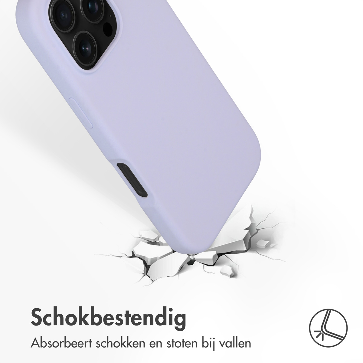 Accezz Liquid Silicone Backcover met MagSafe Apple iPhone 16 Pro - Paars - Afbeelding 3