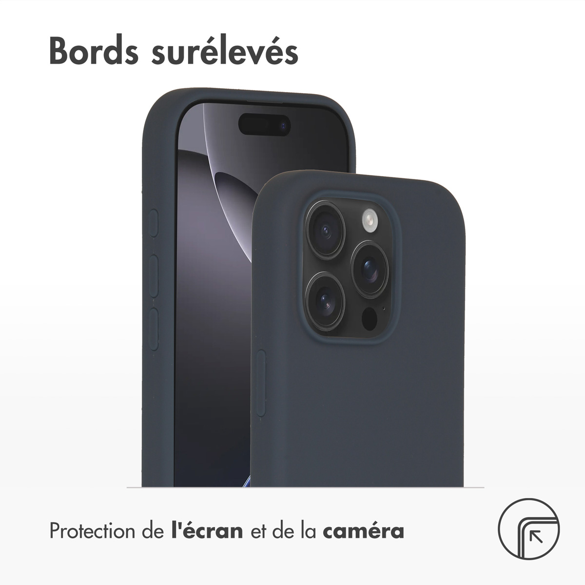 Accezz Liquid Silicone Backcover met MagSafe Apple iPhone 16 Pro - Donkerblauw - Afbeelding 5