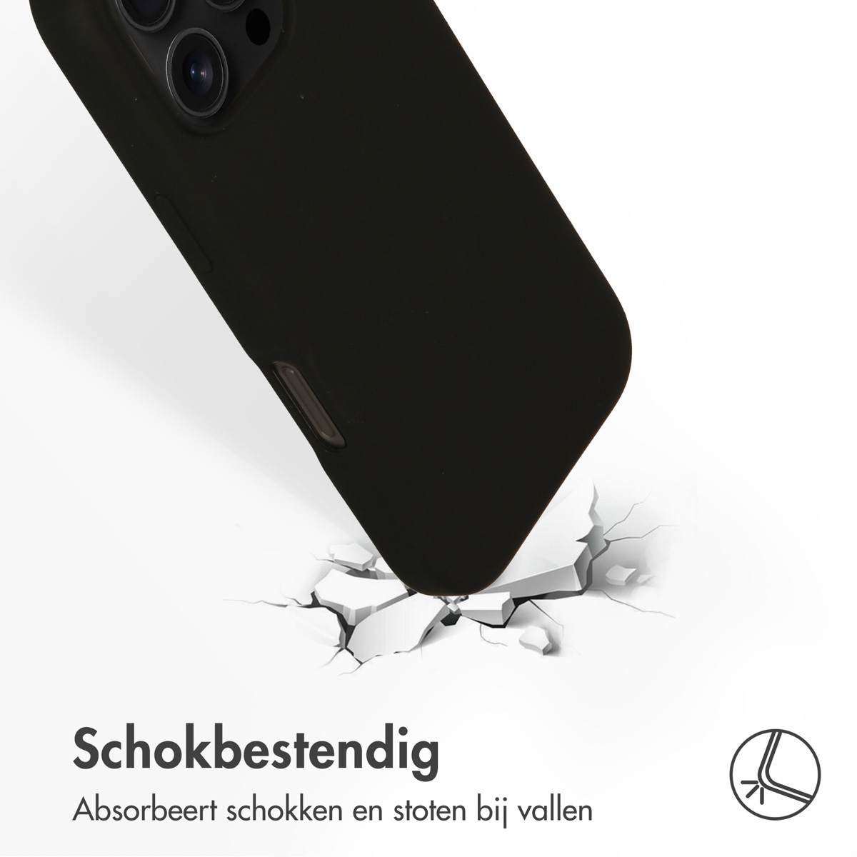 Accezz Liquid Silicone Backcover met MagSafe Apple iPhone 16 Pro - Zwart - Afbeelding 2