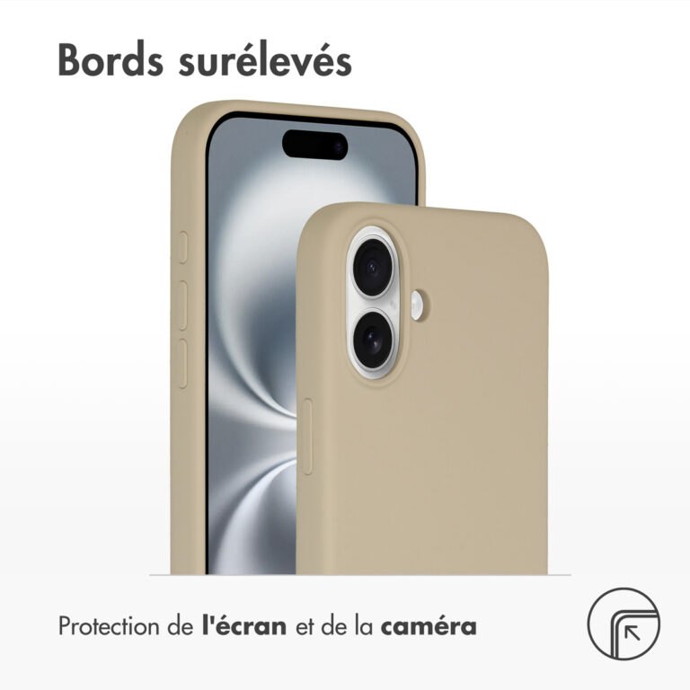 Accezz Liquid Silicone Backcover met MagSafe Apple iPhone 16 Plus - Stone - Afbeelding 9