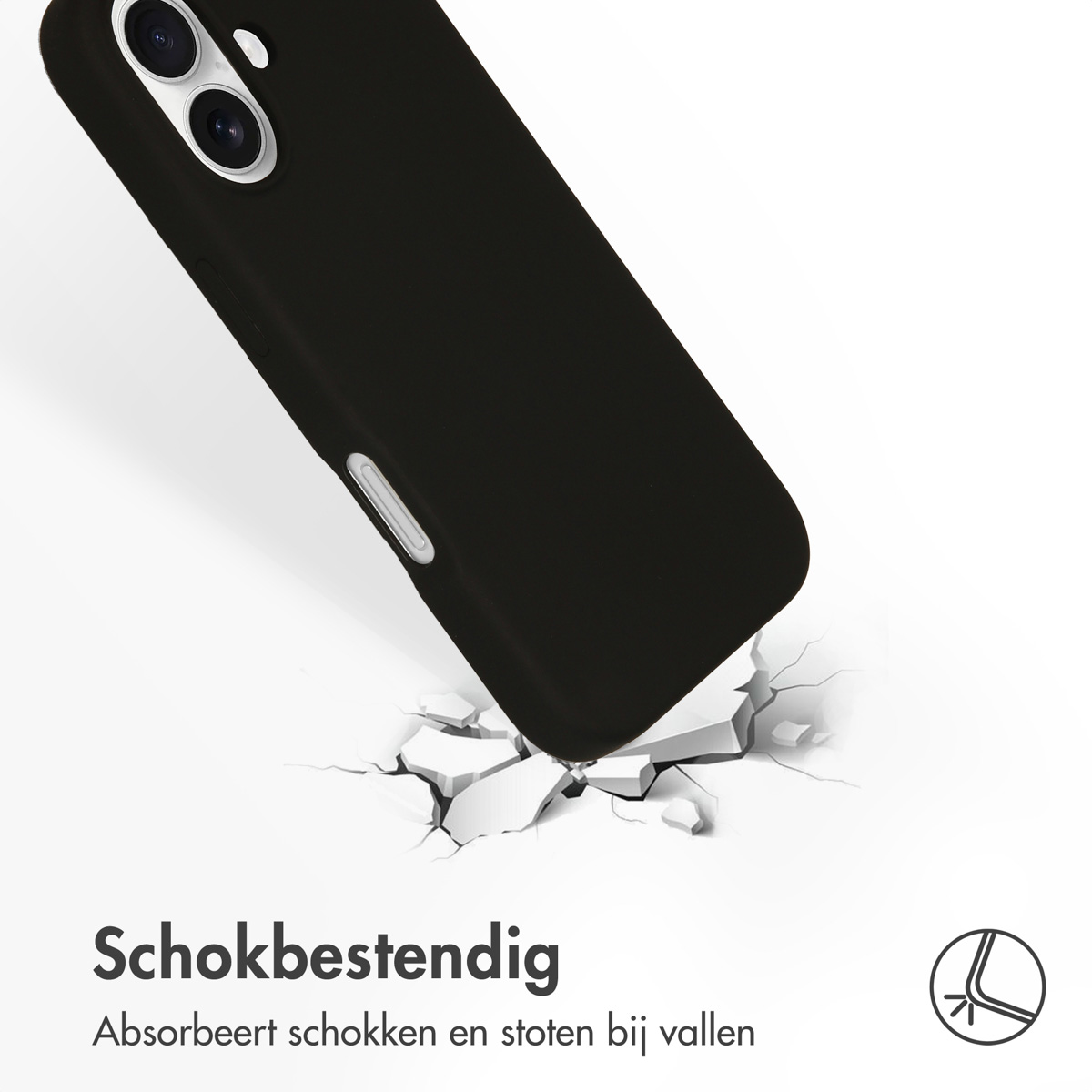 Accezz Liquid Silicone Backcover met MagSafe Apple iPhone 16 Plus - Zwart - Afbeelding 3