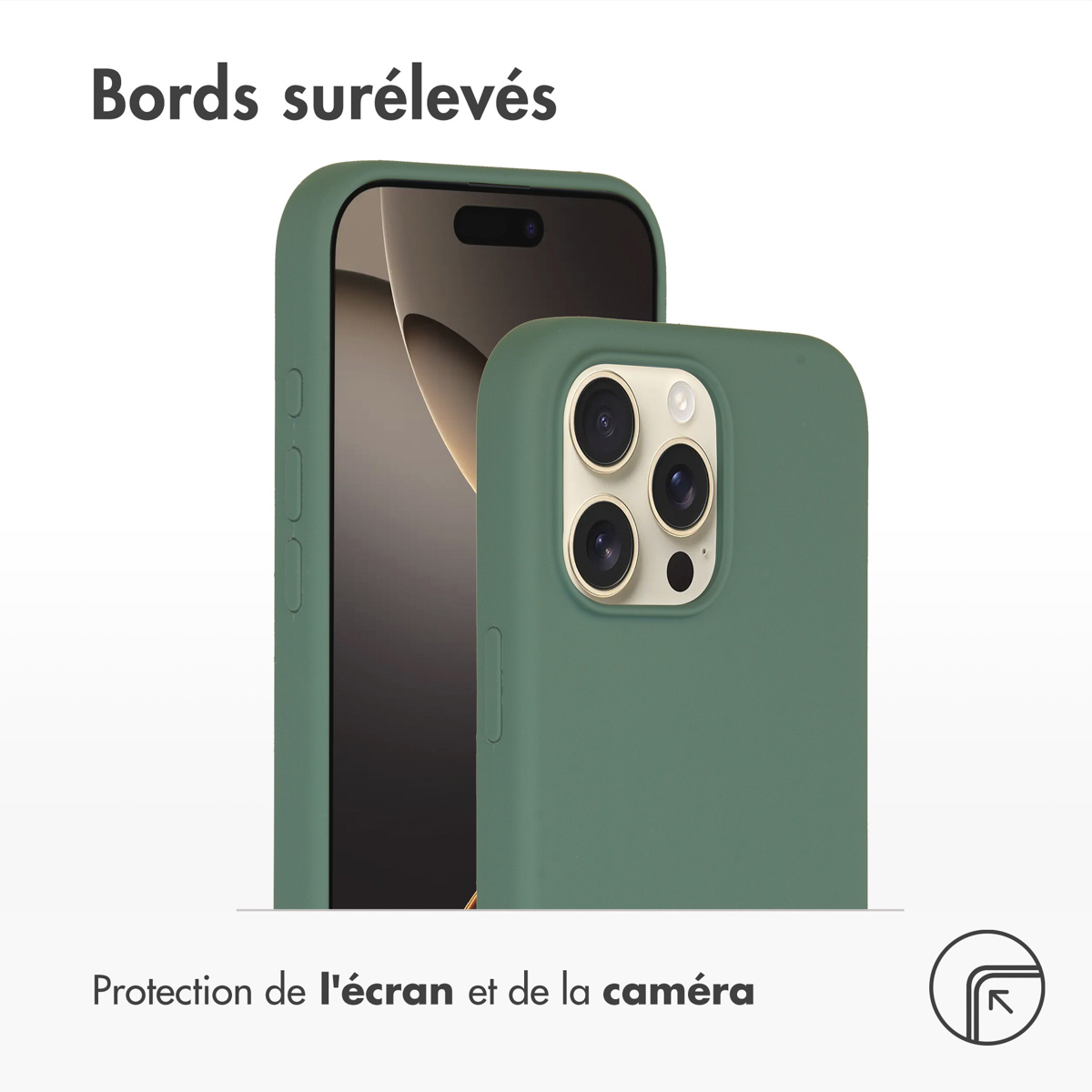 Accezz Liquid Silicone Backcover met MagSafe Apple iPhone 16 Pro Max - Donkergroen - Afbeelding 5