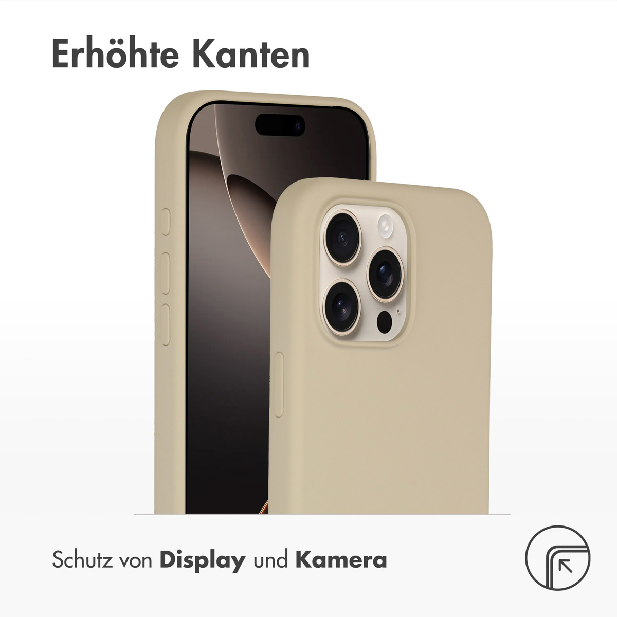 Accezz Liquid Silicone Backcover met MagSafe Apple iPhone 16 Pro Max - Stone - Afbeelding 8