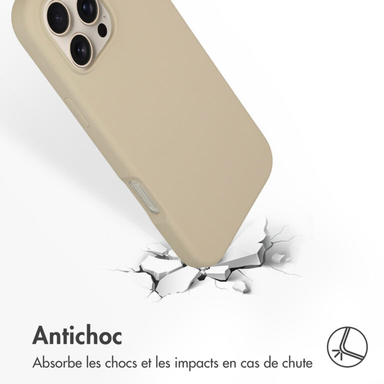 Accezz Liquid Silicone Backcover met MagSafe Apple iPhone 16 Pro Max - Stone - Afbeelding 9