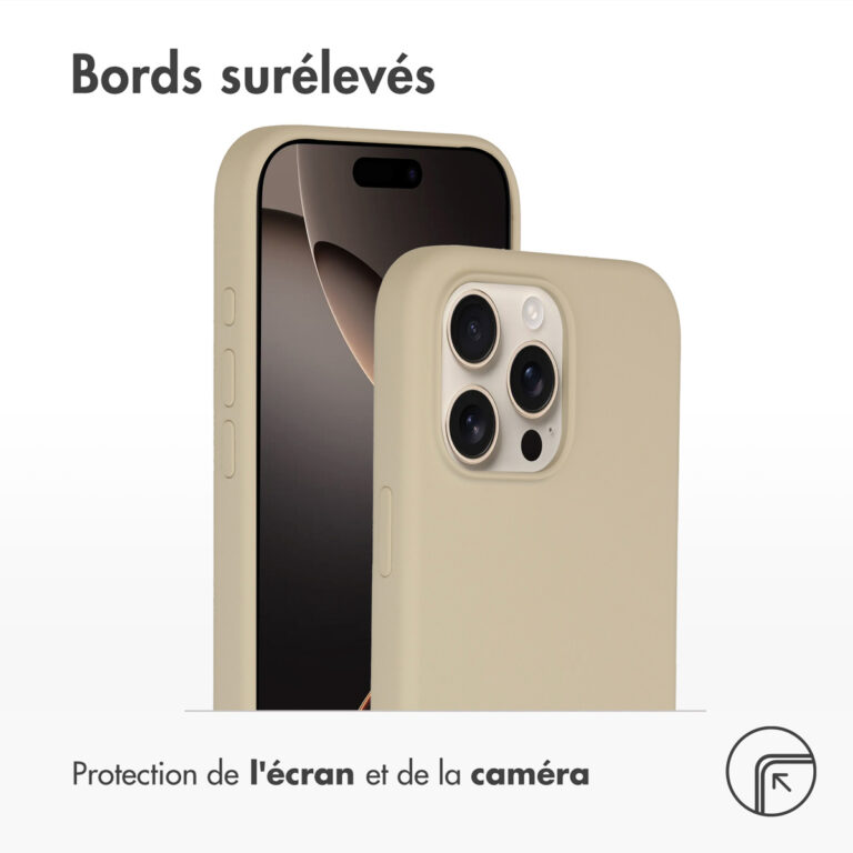 Accezz Liquid Silicone Backcover met MagSafe Apple iPhone 16 Pro Max - Stone - Afbeelding 8