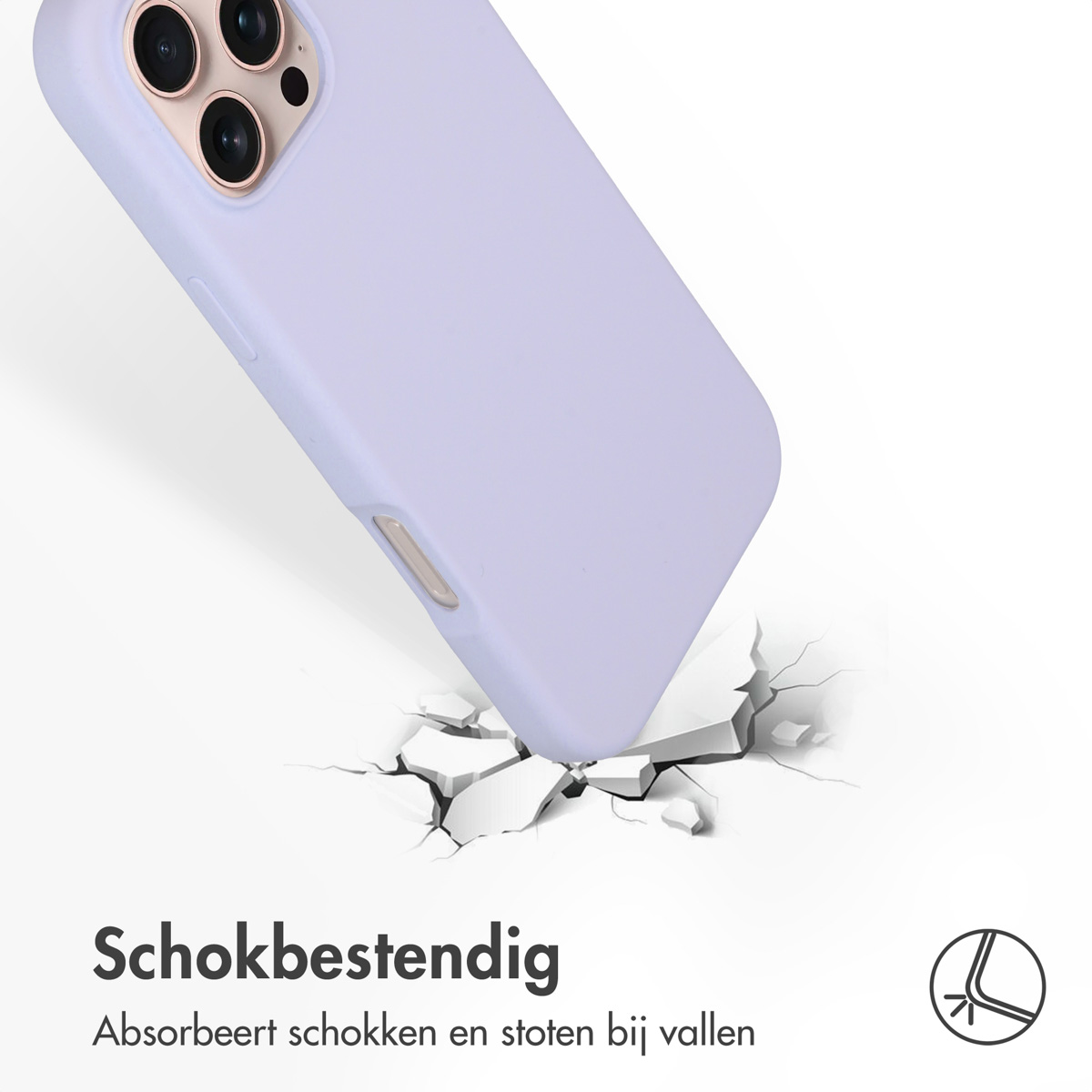 Accezz Liquid Silicone Backcover met MagSafe Apple iPhone 16 Pro Max - Paars - Afbeelding 2