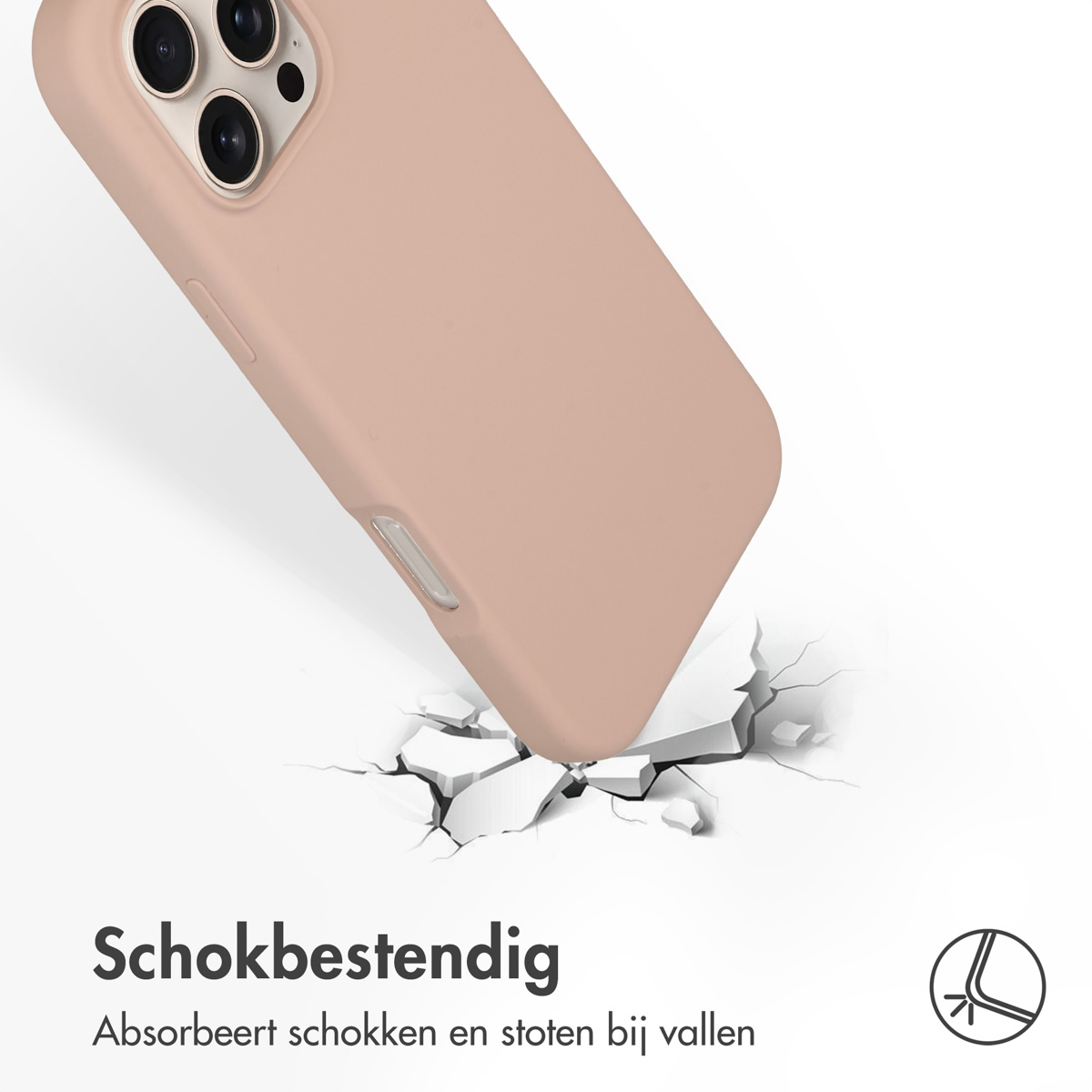 Accezz Liquid Silicone Backcover met MagSafe Apple iPhone 16 Pro Max - Roze - Afbeelding 3