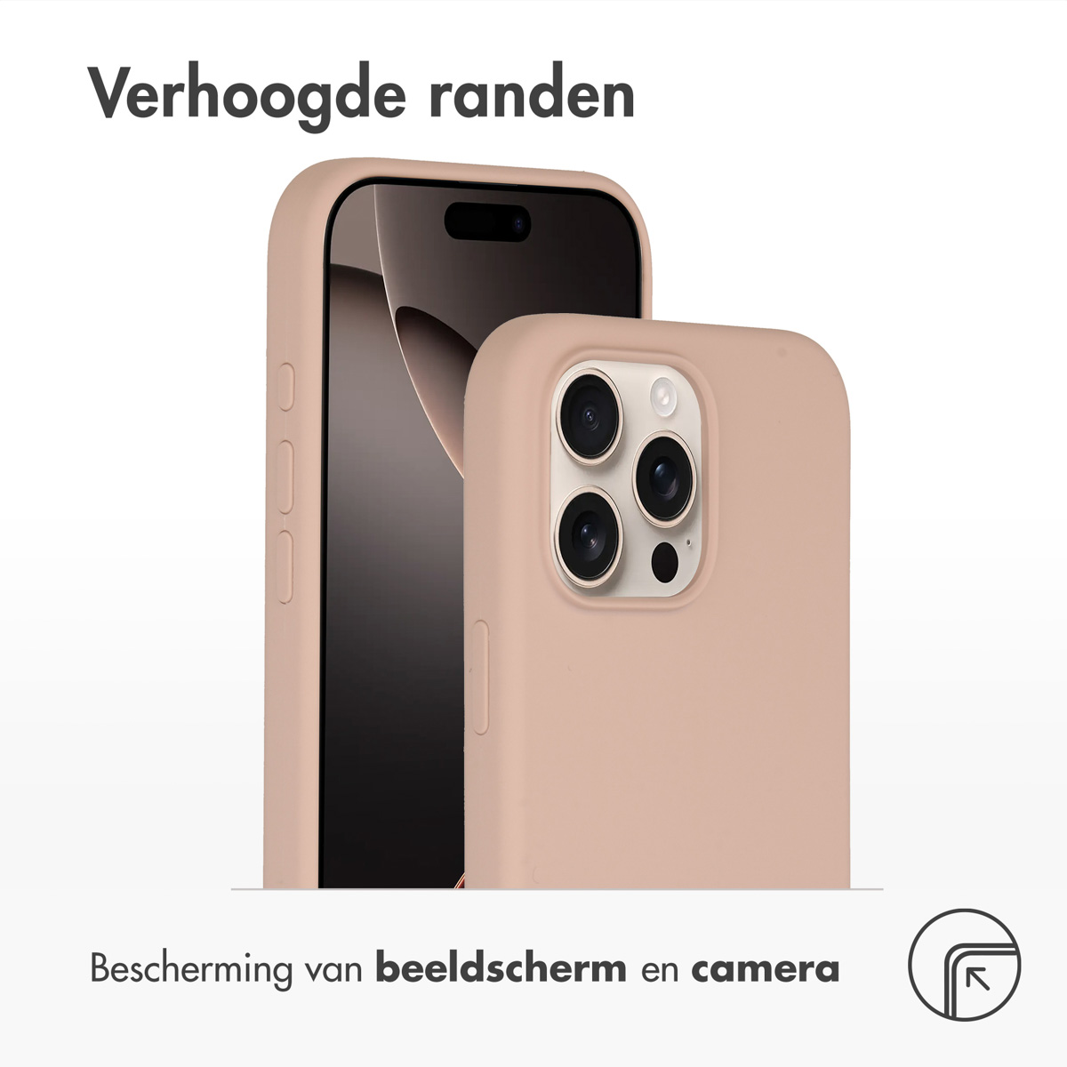 Accezz Liquid Silicone Backcover met MagSafe Apple iPhone 16 Pro Max - Roze - Afbeelding 2