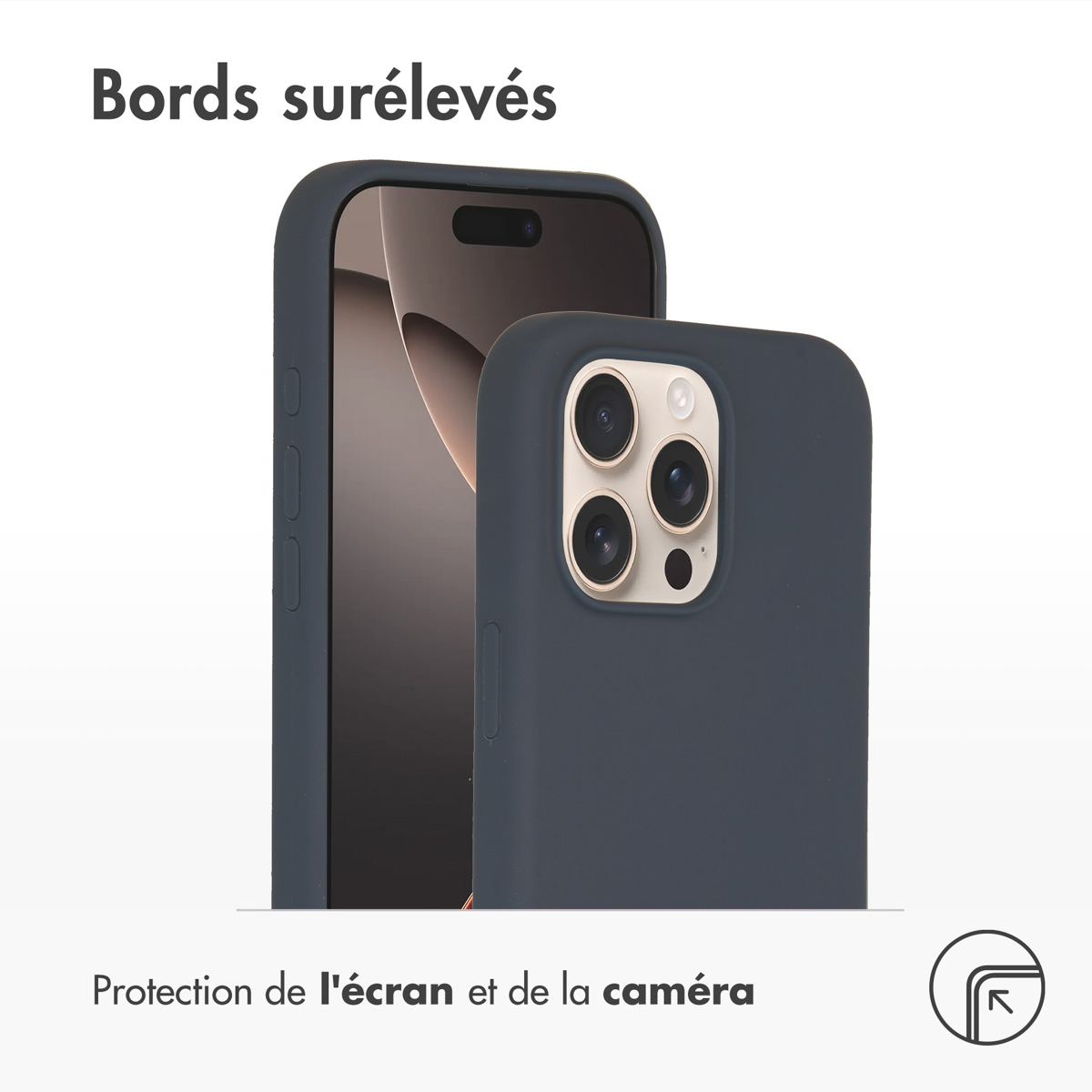 Accezz Liquid Silicone Backcover met MagSafe Apple iPhone 16 Pro Max - Donkerblauw - Afbeelding 5