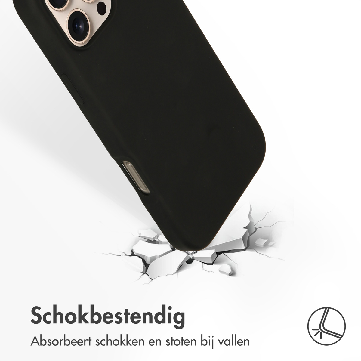 Accezz Liquid Silicone Backcover met MagSafe Apple iPhone 16 Pro Max - Zwart - Afbeelding 3