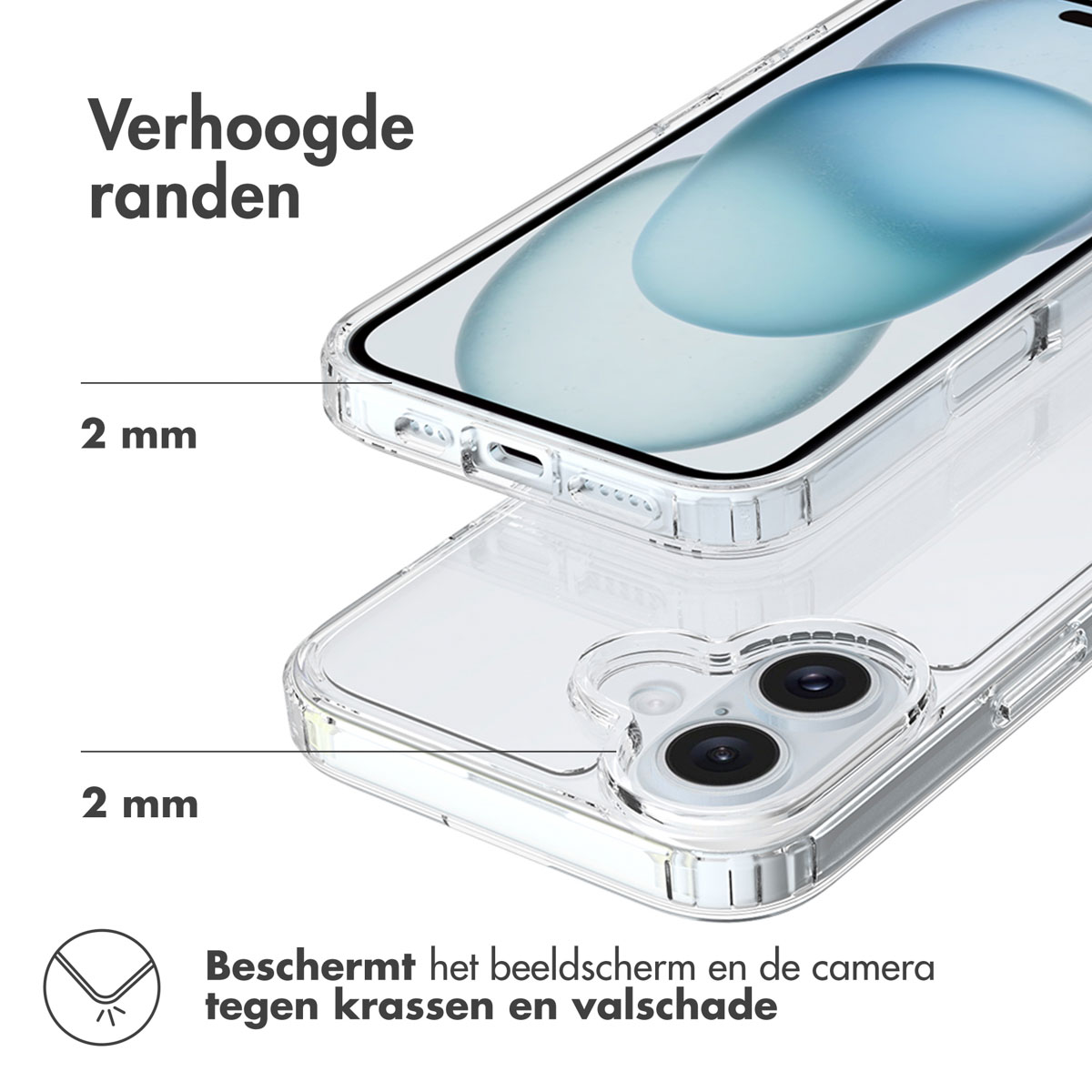 Accezz Xtreme Impact Backcover Apple iPhone 16 - Transparant - Afbeelding 5