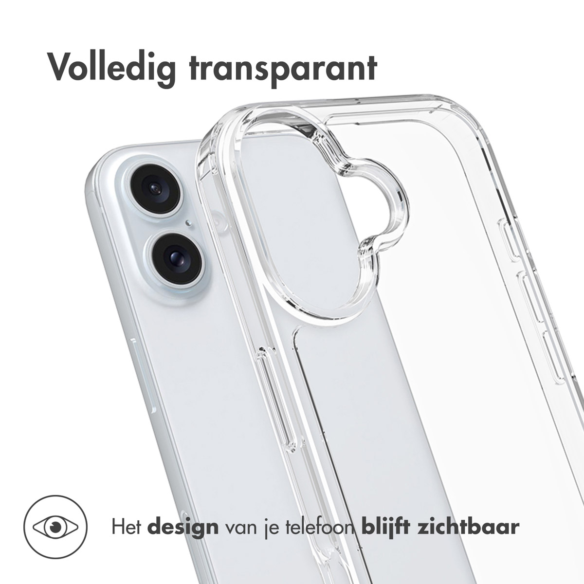 Accezz Xtreme Impact Backcover Apple iPhone 16 - Transparant - Afbeelding 3