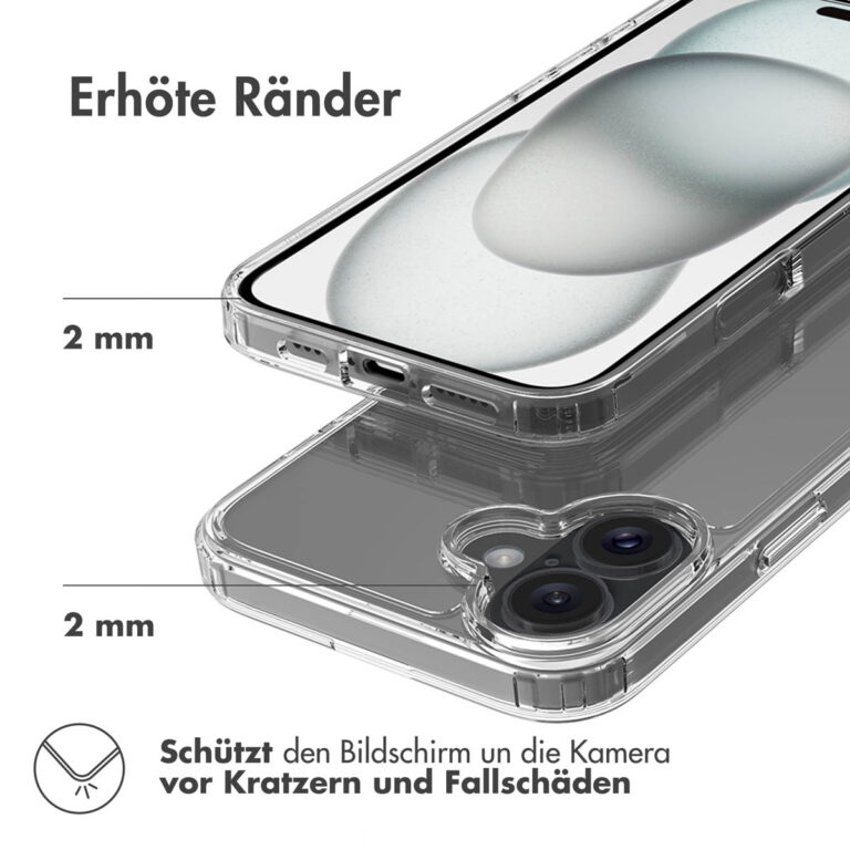 Accezz Xtreme Impact Backcover Apple iPhone 16 Plus - Transparant - Afbeelding 4