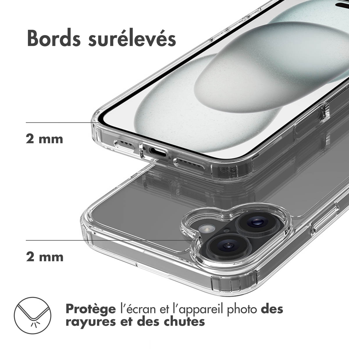 Accezz Xtreme Impact Backcover Apple iPhone 16 Plus - Transparant - Afbeelding 2