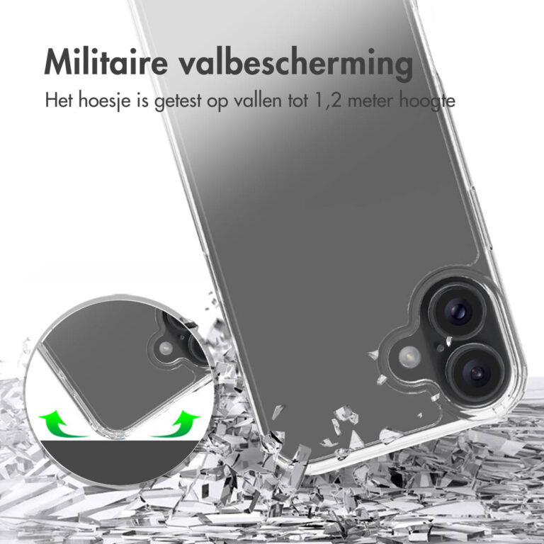 Accezz Xtreme Impact Backcover Apple iPhone 16 Plus - Transparant - Afbeelding 6