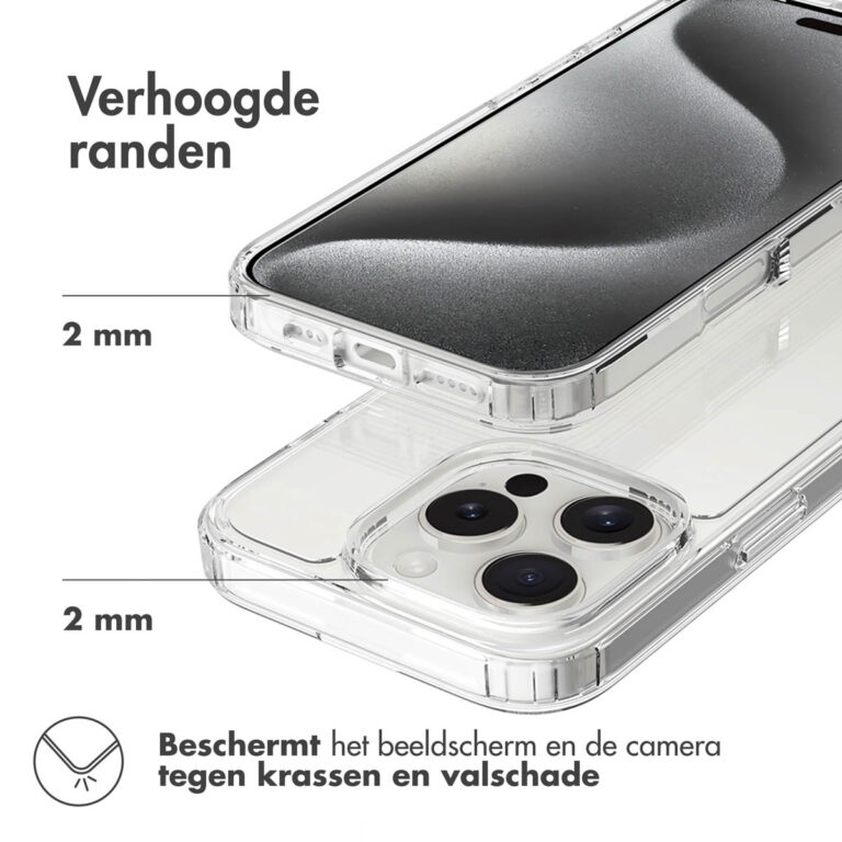Accezz Xtreme Impact Backcover Apple iPhone 16 Pro - Transparant - Afbeelding 5