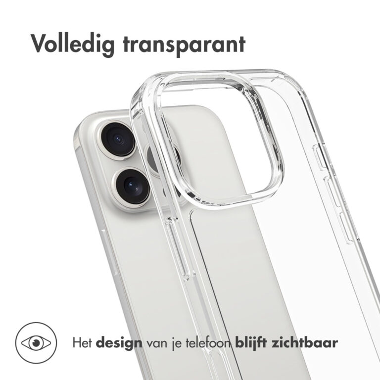 Accezz Xtreme Impact Backcover Apple iPhone 16 Pro - Transparant - Afbeelding 4