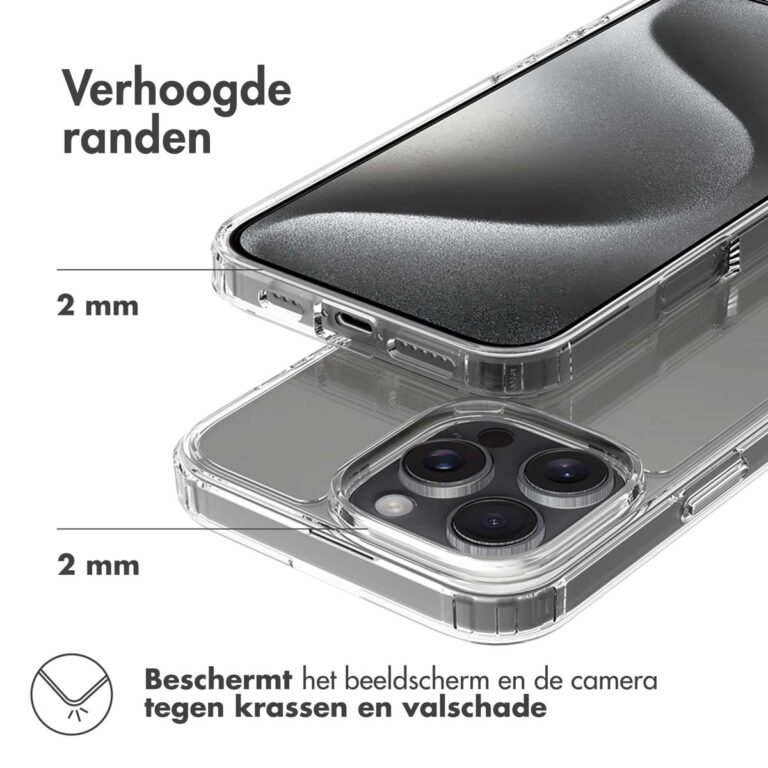 Accezz Xtreme Impact Backcover Apple iPhone 16 Pro Max - Transparant - Afbeelding 5