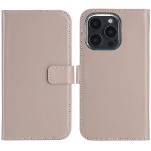Selencia Echt Leren Bookcase Apple iPhone 16 Pro Max - Dusty Pink