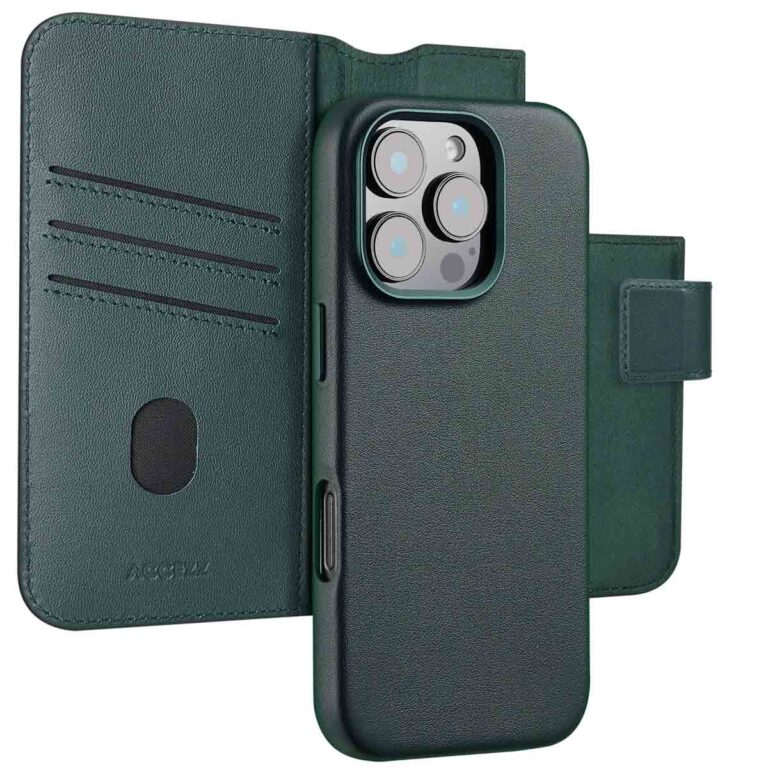 Accezz Leather Bookcase 2-in-1 met MagSafe Apple iPhone 16 Pro Max - Cedar Green - Afbeelding 10