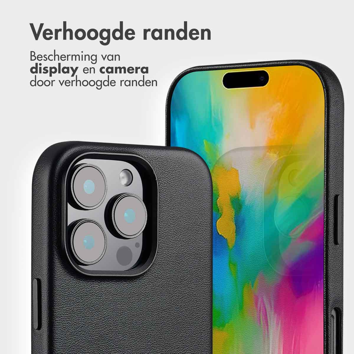 Accezz Leather Bookcase 2-in-1 met MagSafe Apple iPhone 16 Pro - Onyx Black - Afbeelding 4