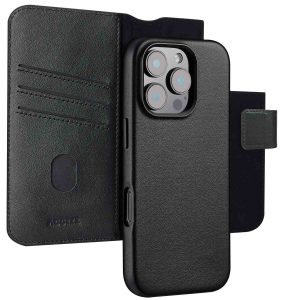 Accezz Leather Bookcase 2-in-1 met MagSafe Apple iPhone 16 Pro - Onyx Black