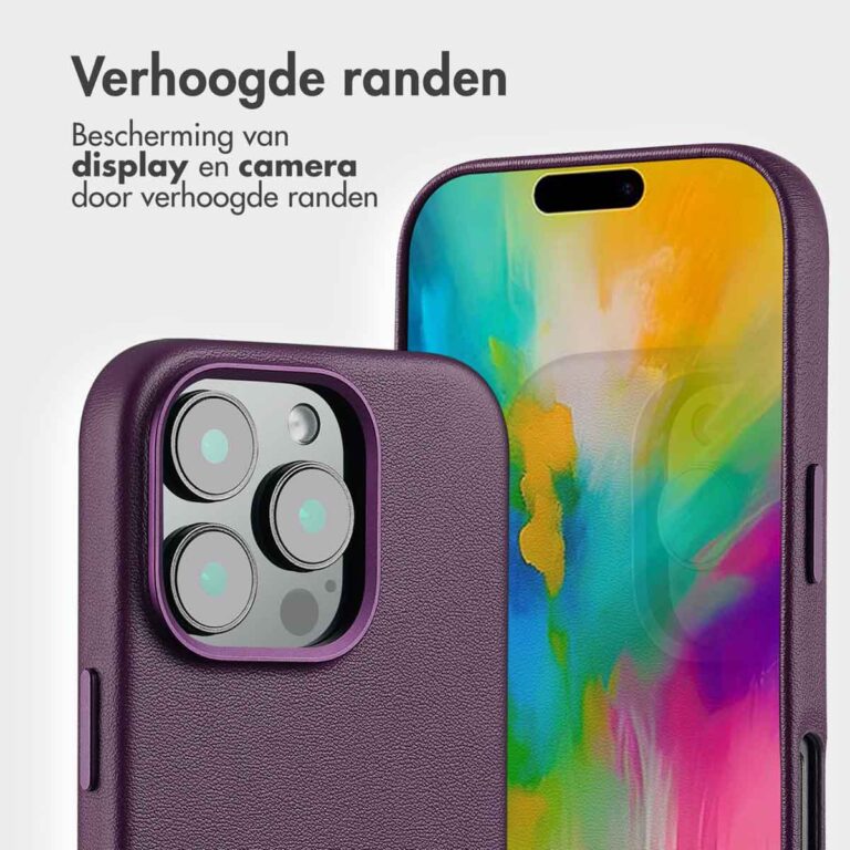 Accezz Leather Bookcase 2-in-1 met MagSafe Apple iPhone 16 Pro - Heath Purple - Afbeelding 7