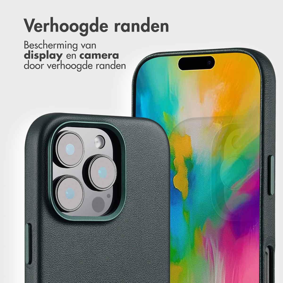 Accezz Leather Bookcase 2-in-1 met MagSafe Apple iPhone 16 Pro - Cedar Green - Afbeelding 4