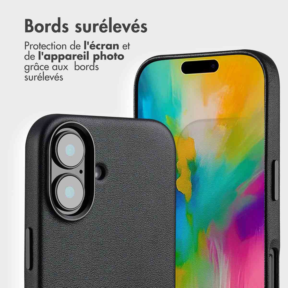 Accezz Leather Bookcase 2-in-1 met MagSafe Apple iPhone 16 - Onyx Black - Afbeelding 9