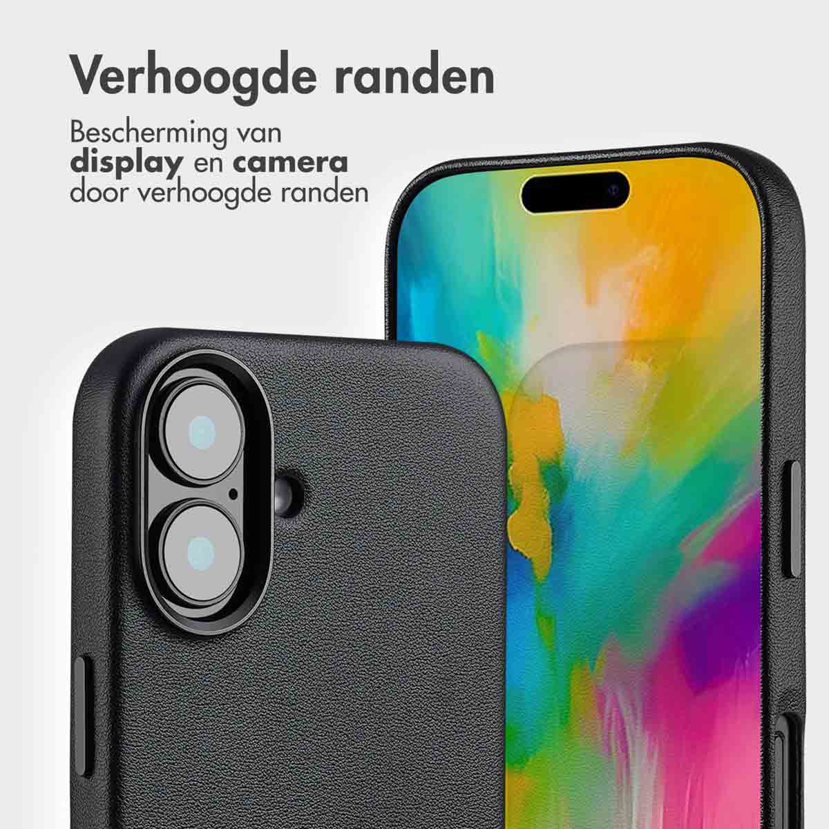 Accezz Leather Bookcase 2-in-1 met MagSafe Apple iPhone 16 - Onyx Black - Afbeelding 5