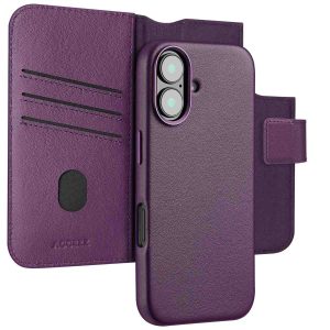 Accezz Leather Bookcase 2-in-1 met MagSafe Apple iPhone 16 - Heath Purple