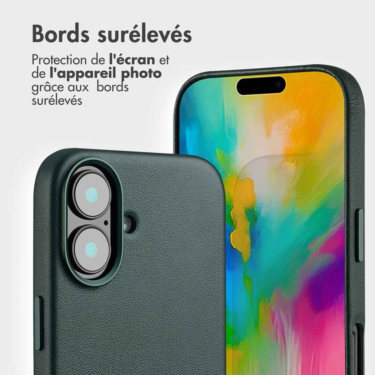 Accezz Leather Bookcase 2-in-1 met MagSafe Apple iPhone 16 - Cedar Green - Afbeelding 9