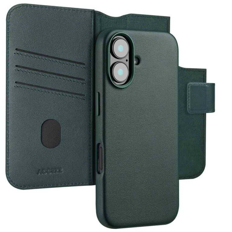 Accezz Leather Bookcase 2-in-1 met MagSafe Apple iPhone 16 - Cedar Green - Afbeelding 10