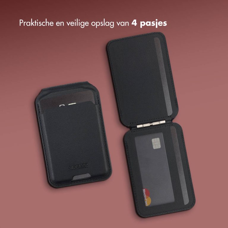Accezz Leren Wallet met standaard voor MagSafe - Onyx Black - Afbeelding 8