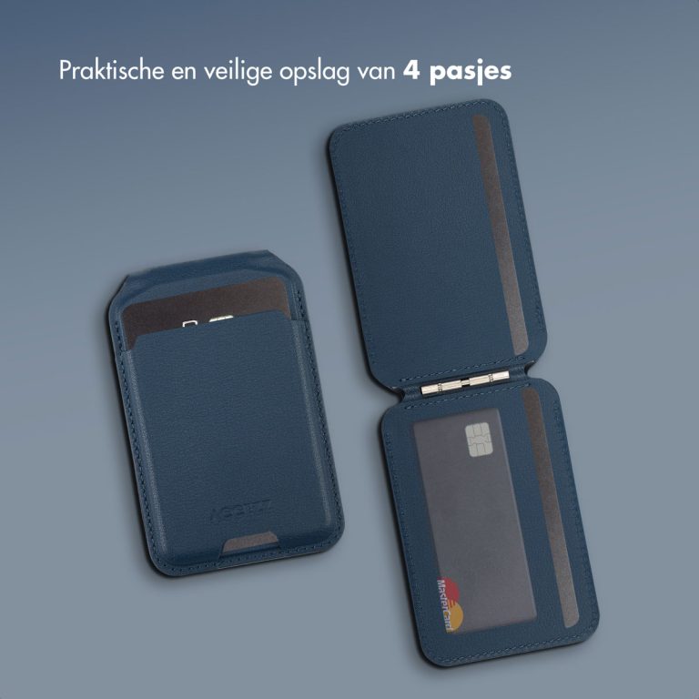 Accezz Leren Wallet met standaard voor MagSafe - Nightfall Blue - Afbeelding 8