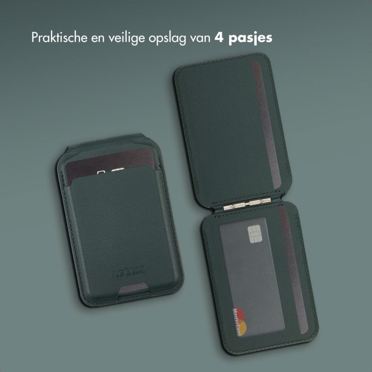 Accezz Leren Wallet met standaard voor MagSafe - Cedar Green - Afbeelding 8