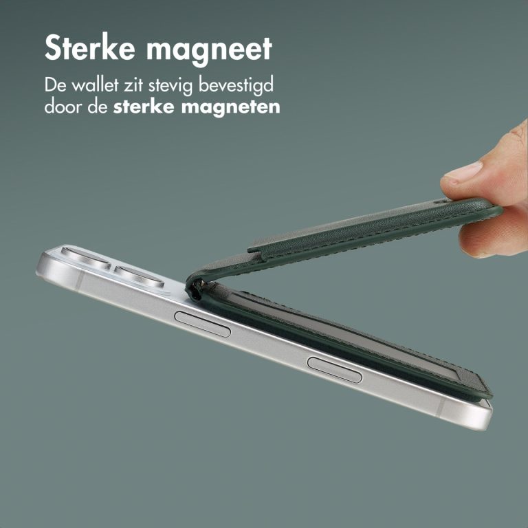 Accezz Leren Wallet met standaard voor MagSafe - Cedar Green - Afbeelding 9