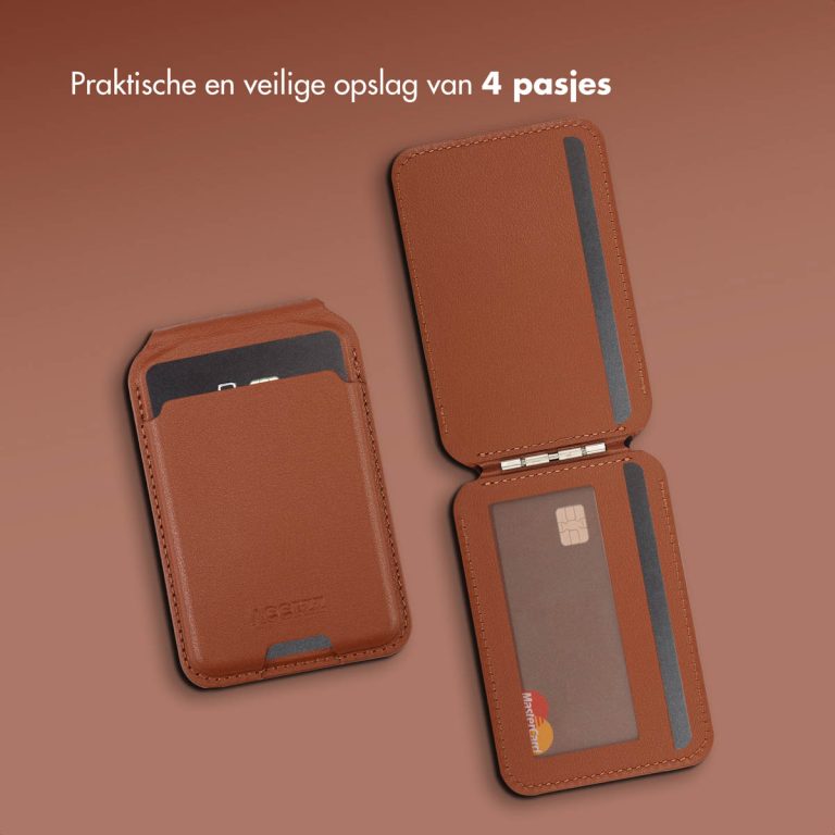Accezz Leren Wallet met standaard voor MagSafe - Sienna Brown - Afbeelding 8
