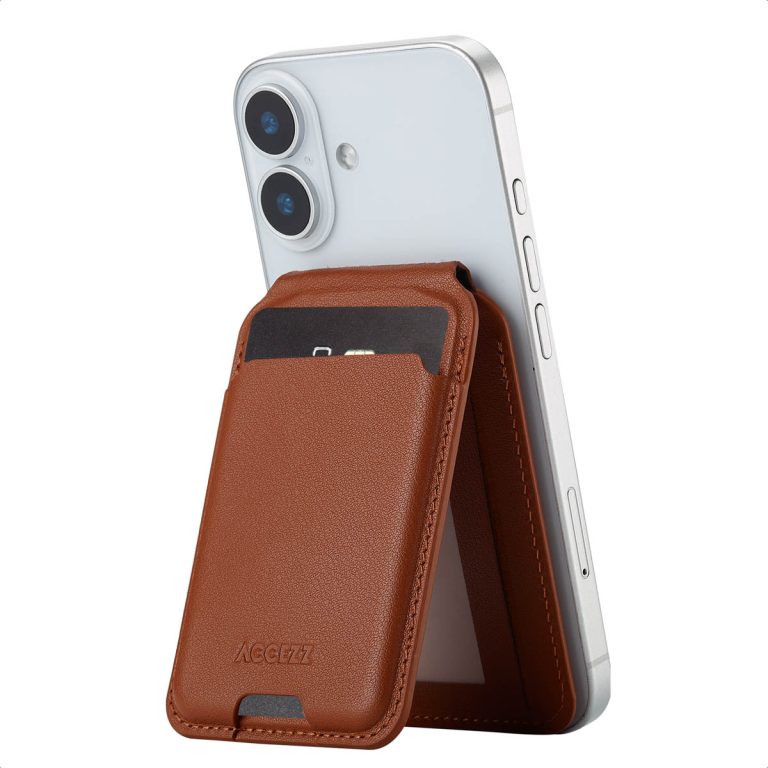 Accezz Leren Wallet met standaard voor MagSafe - Sienna Brown - Afbeelding 10