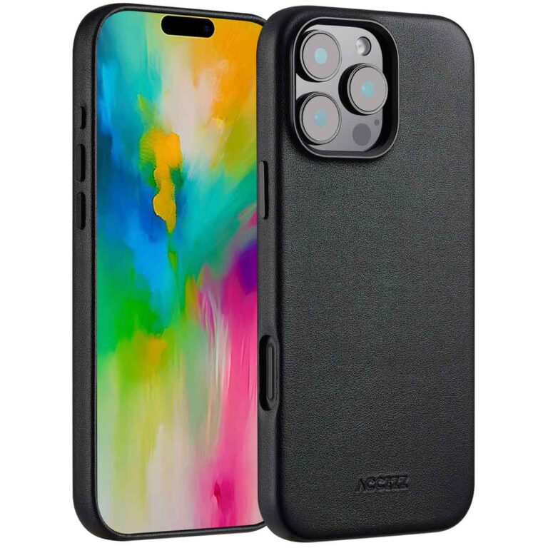 Accezz MagSafe Leather Backcover Apple iPhone 16 Pro Max - Onyx Black - Afbeelding 10