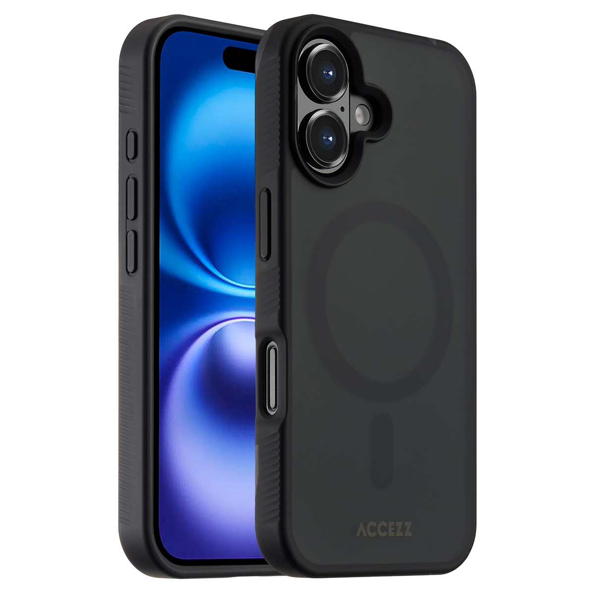 Accezz Rugged Frosted MagSafe Backcover Apple iPhone 16 - Zwart