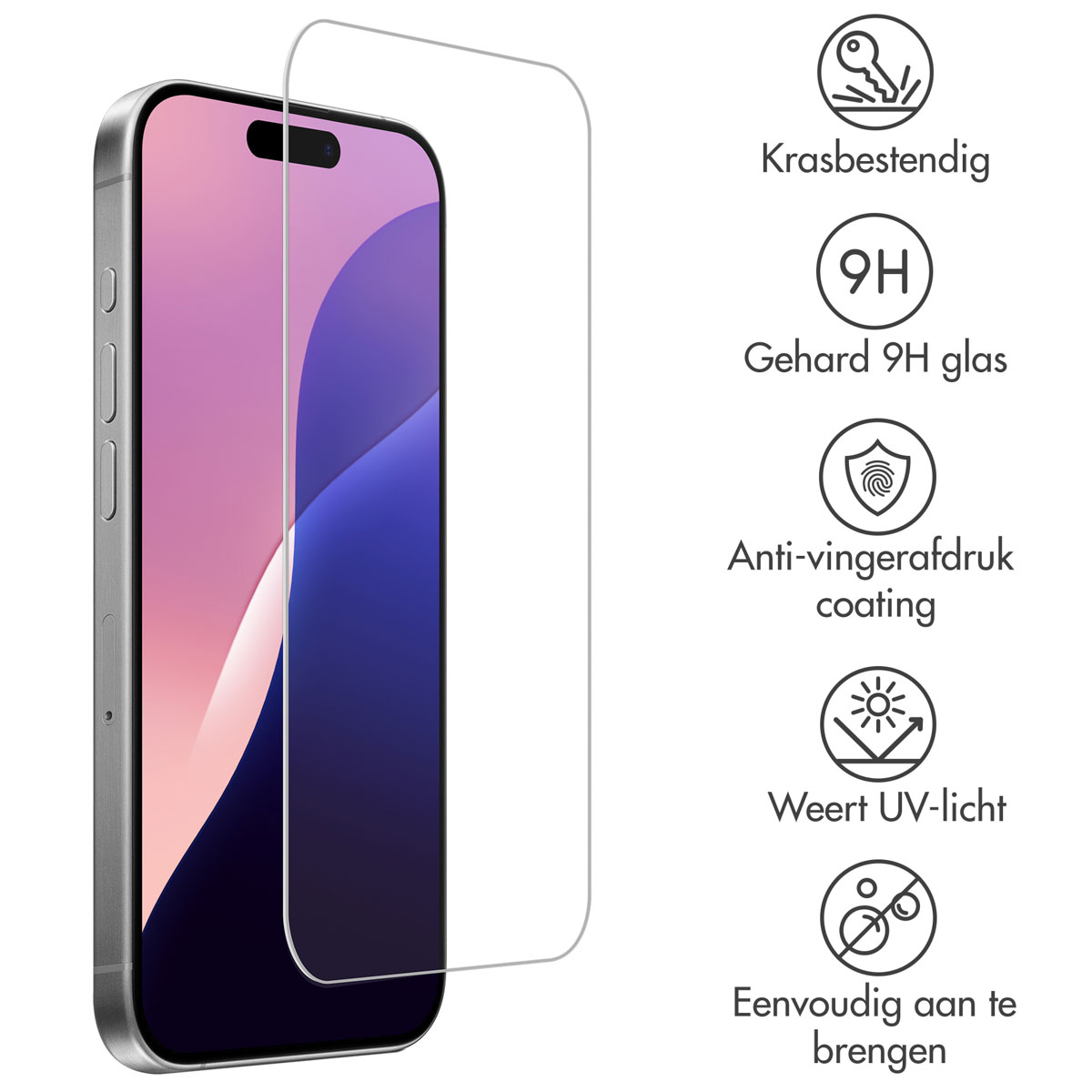 Accezz Gehard Glas Screenprotector Apple iPhone 16 Pro Max / 17 Pro Max - Afbeelding 4