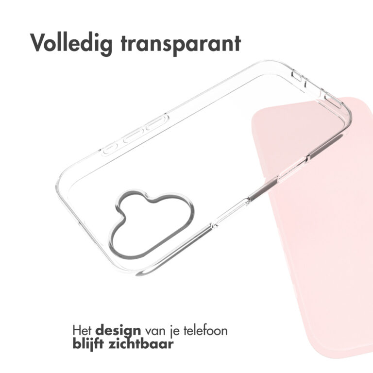 Accezz Clear Backcover Apple iPhone 16 - Transparant - Afbeelding 4