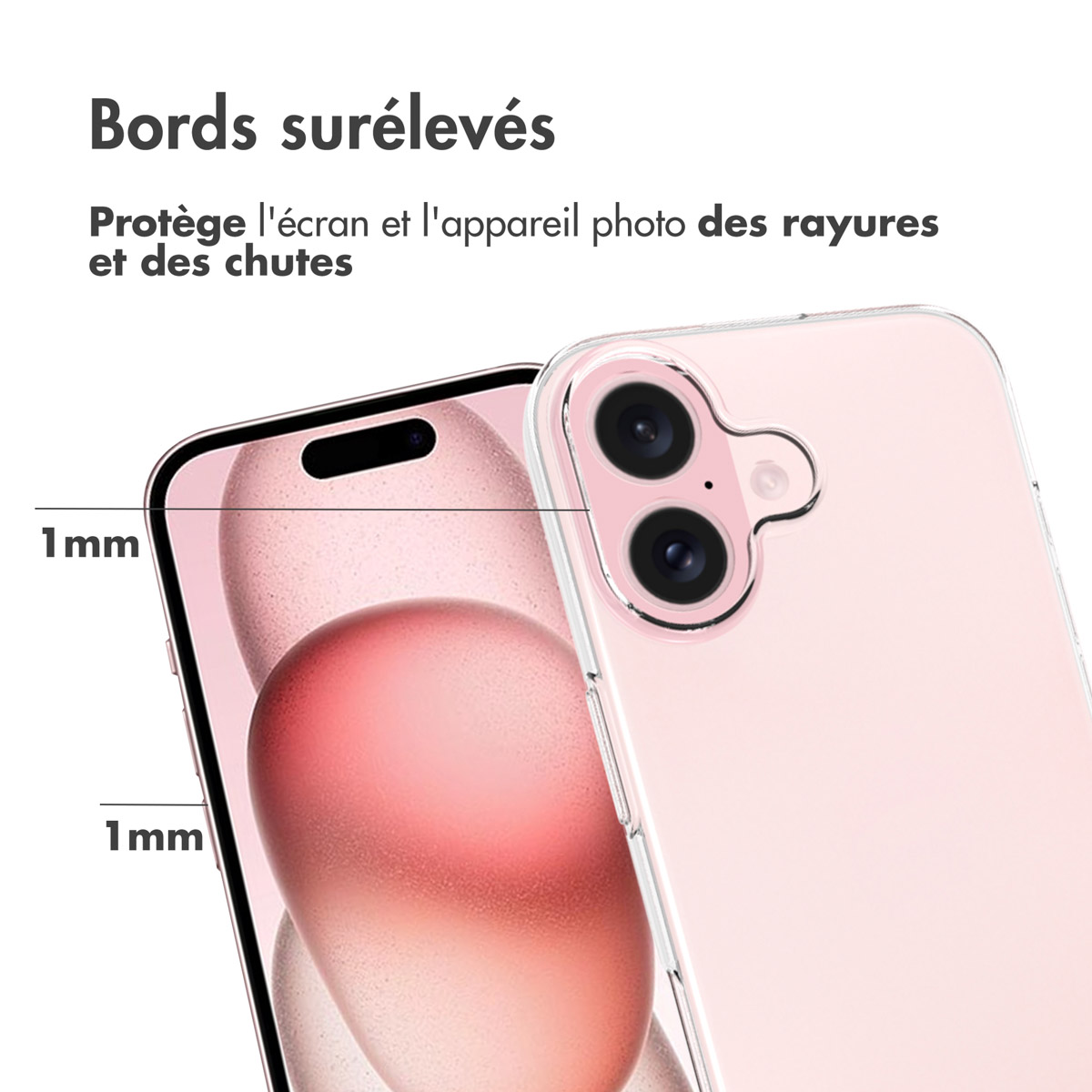 Accezz Clear Backcover Apple iPhone 16 - Transparant - Afbeelding 7