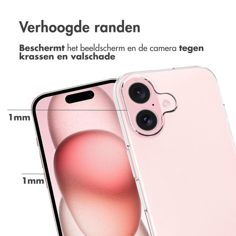 Accezz Clear Backcover Apple iPhone 16 - Transparant - Afbeelding 3
