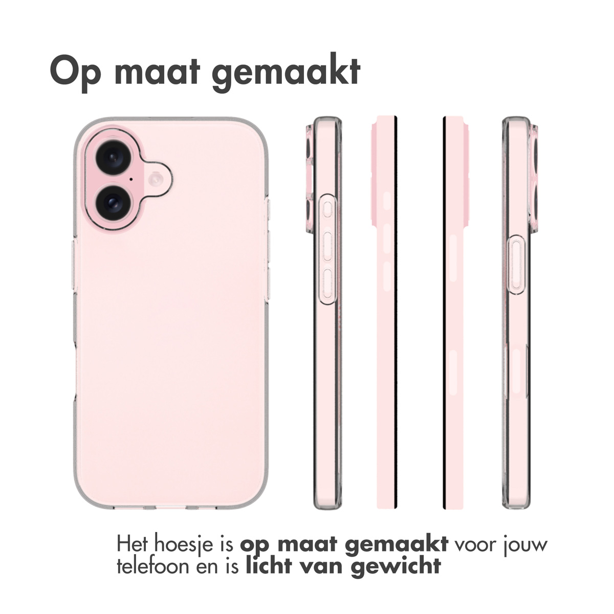 Accezz Clear Backcover Apple iPhone 16 - Transparant - Afbeelding 2