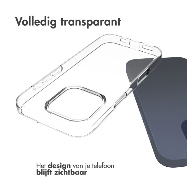 Accezz Clear Backcover Apple iPhone 16 Pro - Transparant - Afbeelding 4