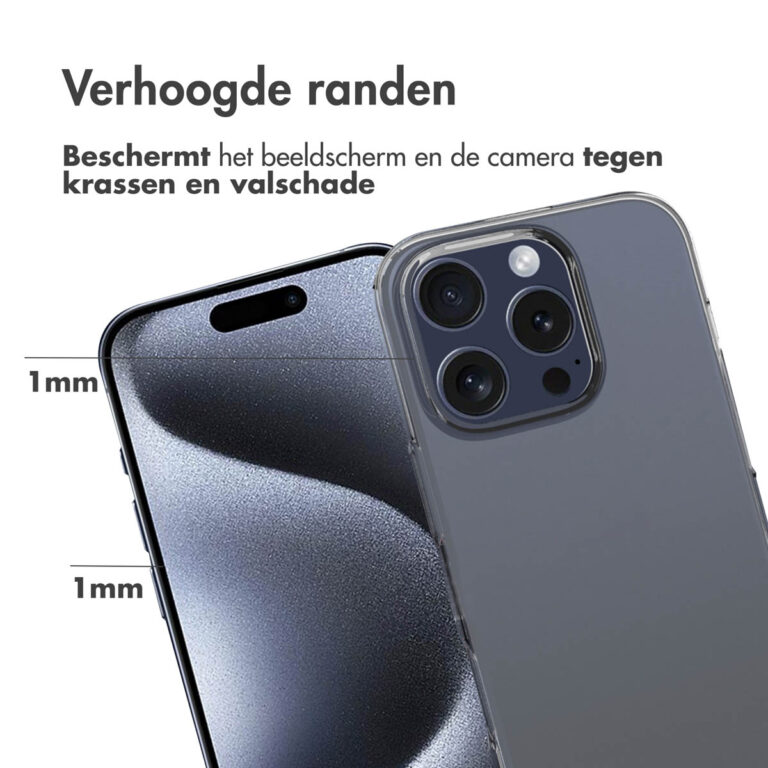 Accezz Clear Backcover Apple iPhone 16 Pro - Transparant - Afbeelding 3