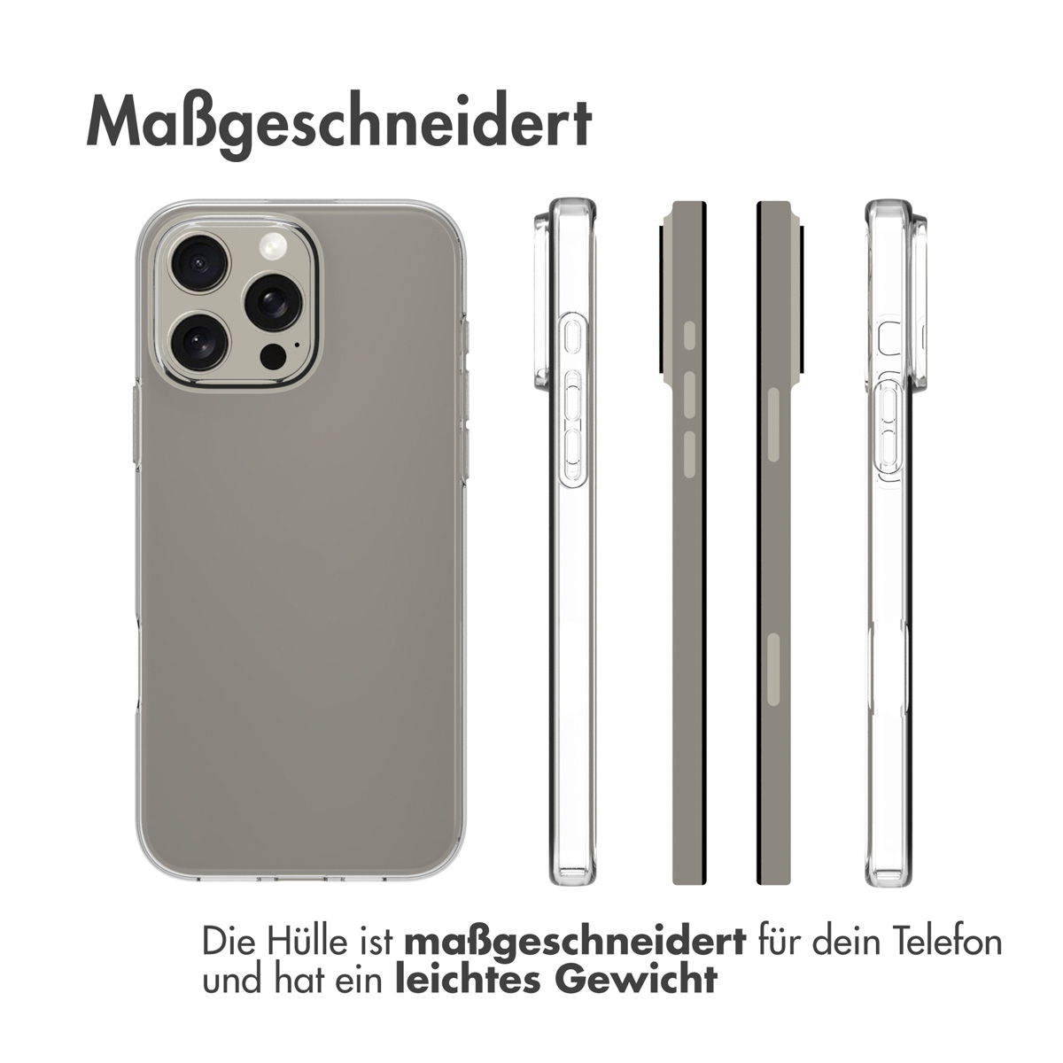 Accezz Clear Backcover Apple iPhone 16 Pro Max - Transparant - Afbeelding 10